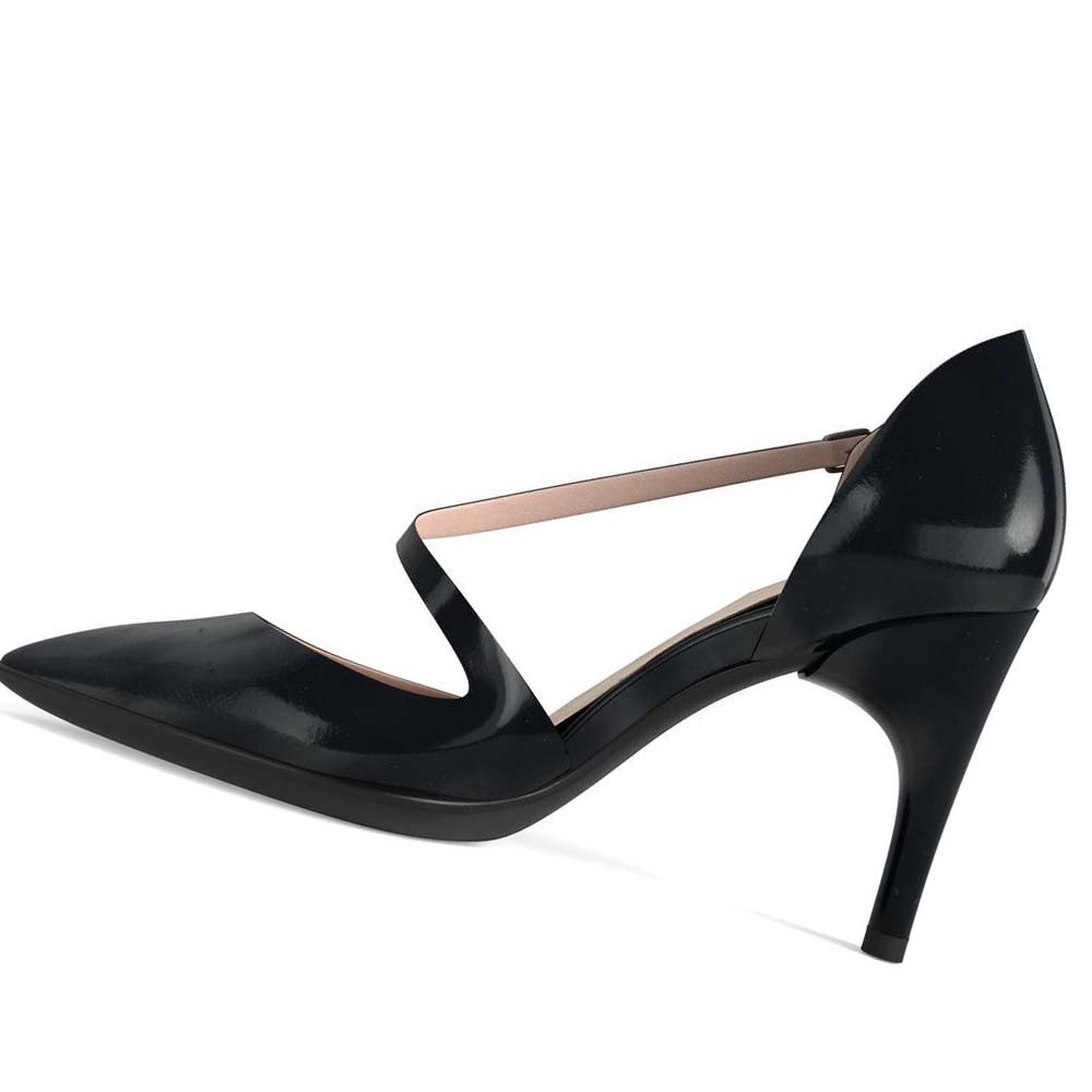 Ecco Shape Stiletto 75 Asymmetric Pumps Dam Svarta | SE 162UZG